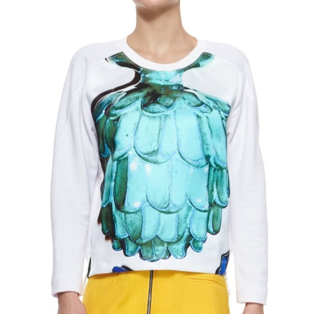 Risto Doppio Artichoke Side-Zip Boxy Sweater Size Small